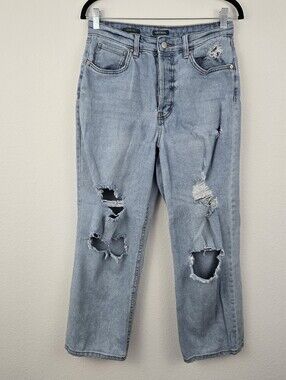 Wild Fable Distressed Highest Rise Straight Jean